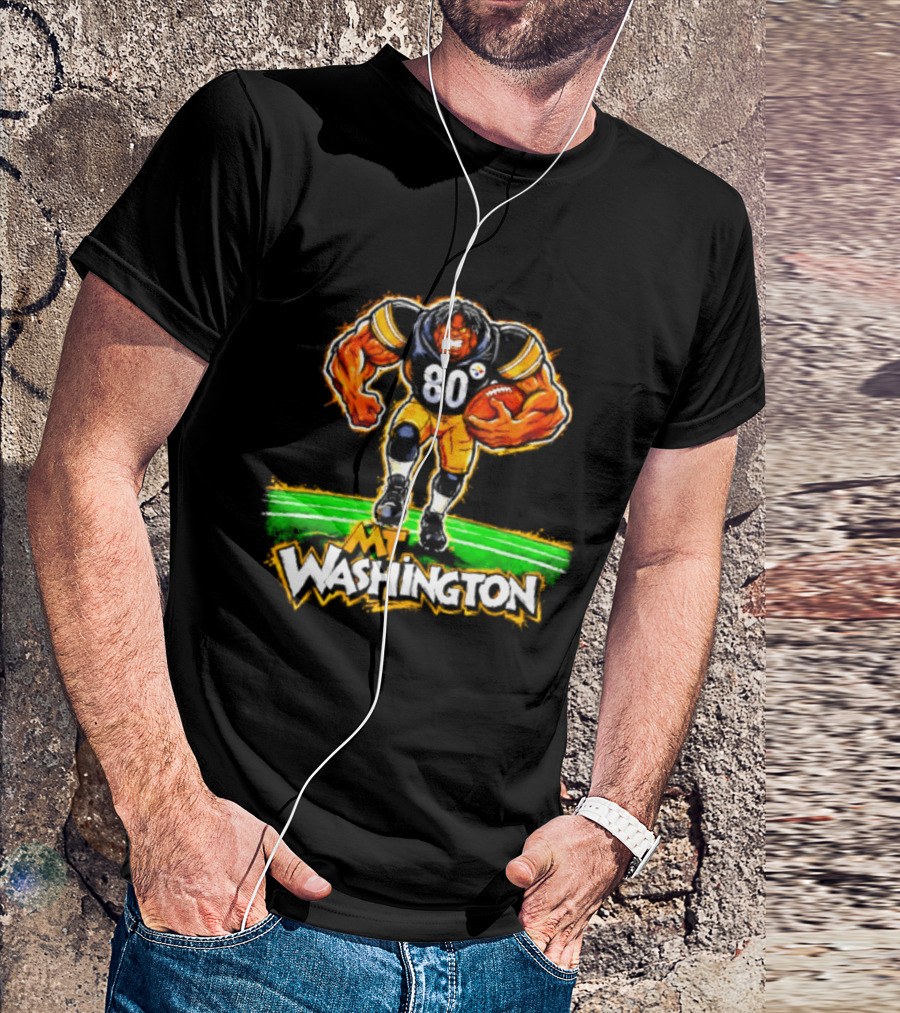 Pittsburgh Steelers Darnell Washington No 80 Washington Paint T-Shirt