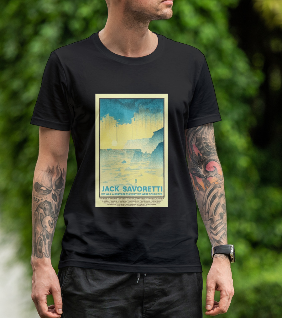 Jack Savoretti We Will Always Be The Way We Were Tour 2026 Bucharest Vintage Style Ocean Scene T-Shirt