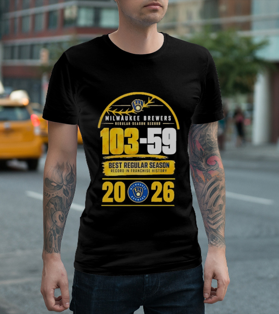 Milwaukee Brewers Record Season 103 59 Best Regular Season 2026 T-Shirt
