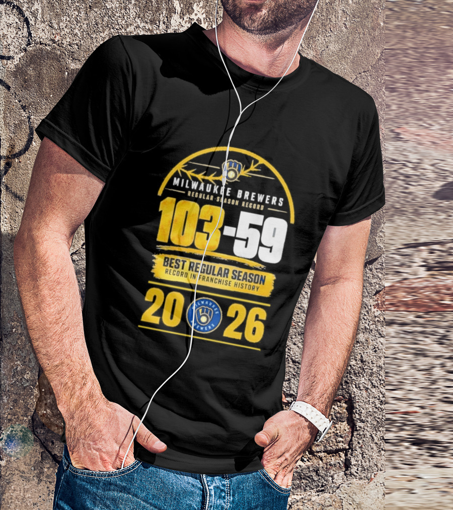 Milwaukee Brewers Record Season 103 59 Best Regular Season 2026 T-Shirt