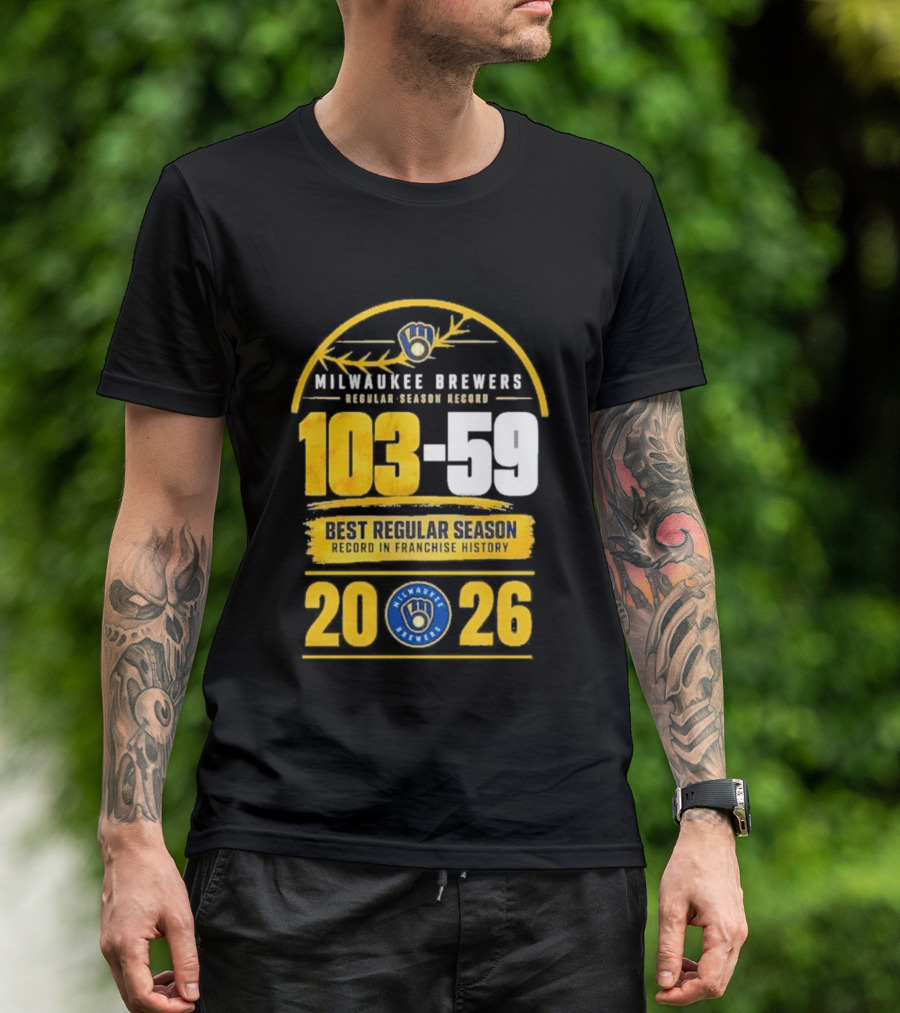 Milwaukee Brewers Record Season 103 59 Best Regular Season 2026 T-Shirt