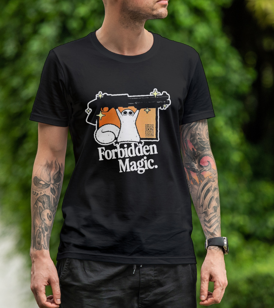 Forbidden Magic Ghost With Shotgun And Sparkles T-Shirt