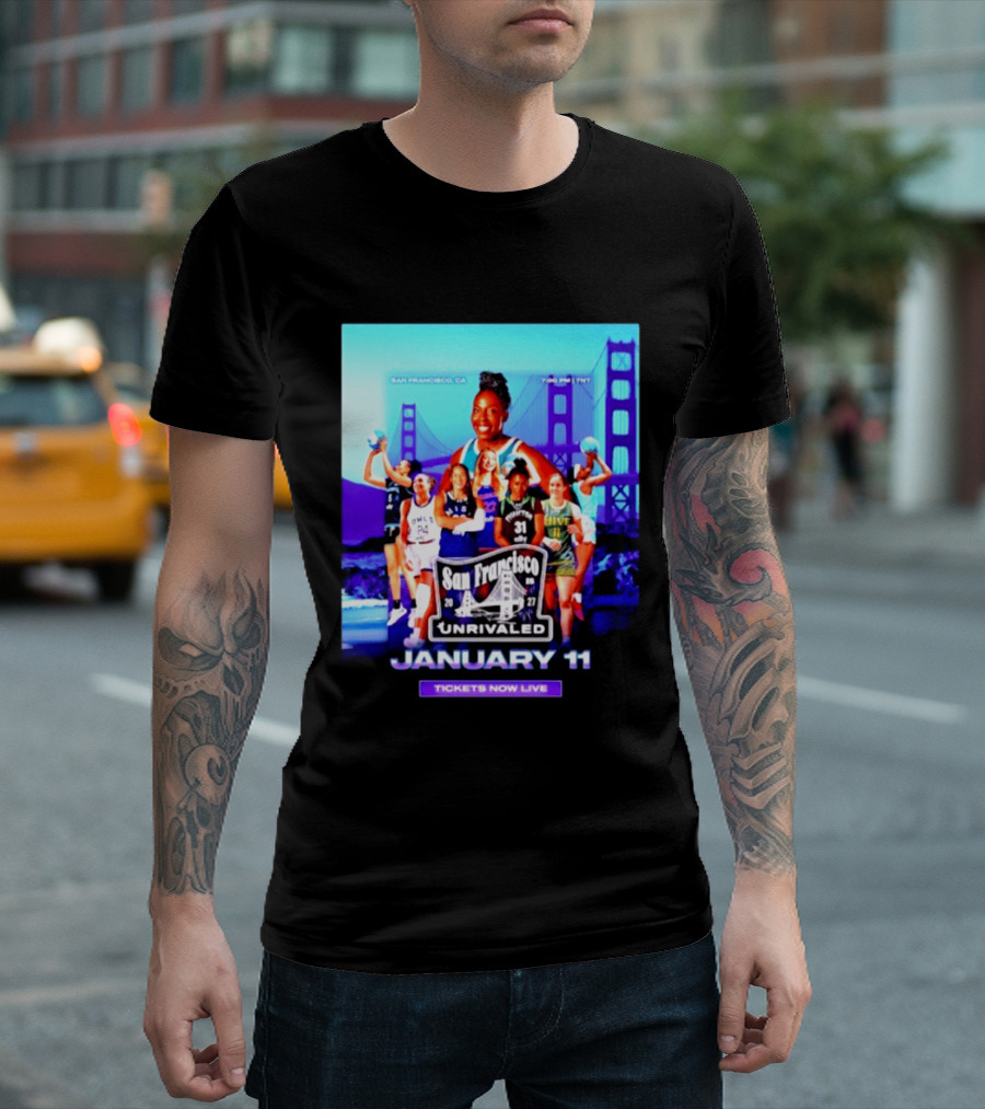 San Francisco Unrivaled January 11 Basketball Event Tickets Now Live T-Shirt