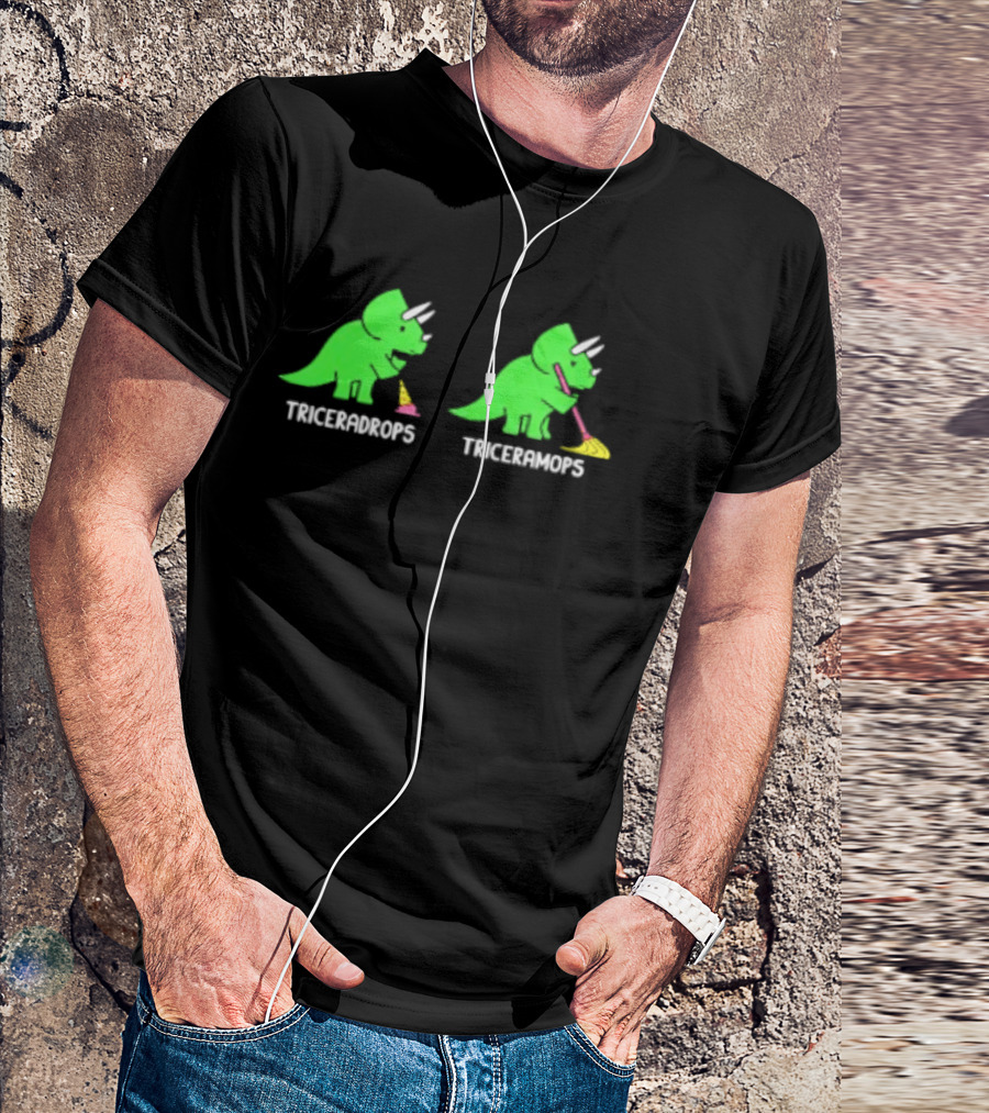 Triceradrops And Triceramops Dinosaur Ice Cream Fun T-Shirt