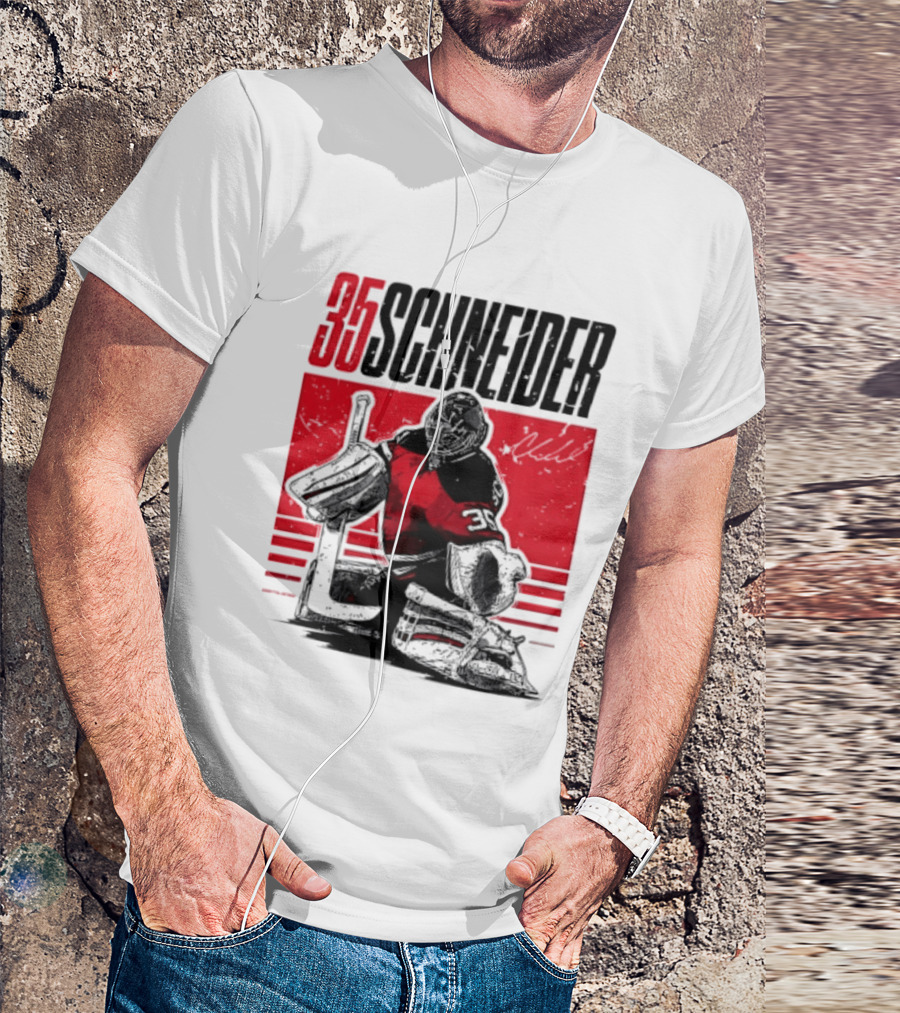 35 Schneider New Jersey Devils Hockey Player Starter T-Shirt