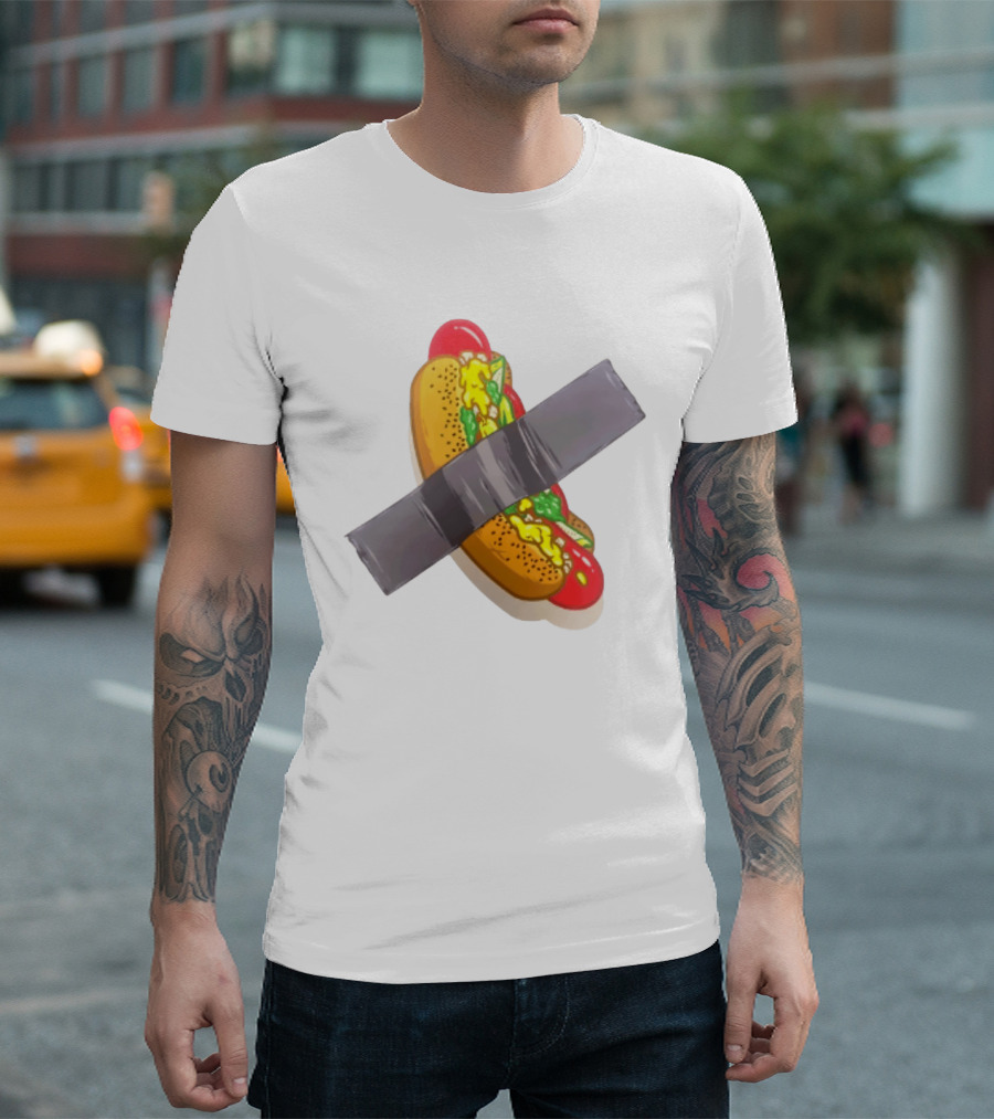 Hot Dog Duct Tape Food Humor T-Shirt