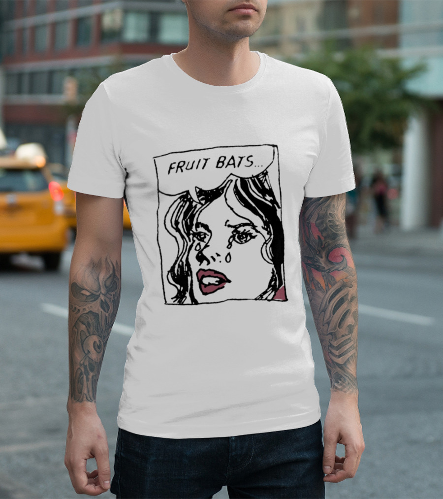 FRUIT BATS Pop Comic Indie Rock Crying Comic Style Woman T-Shirt
