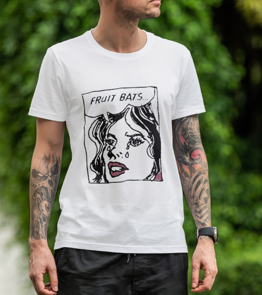 FRUIT BATS Pop Comic Indie Rock Crying Comic Style Woman T-Shirt