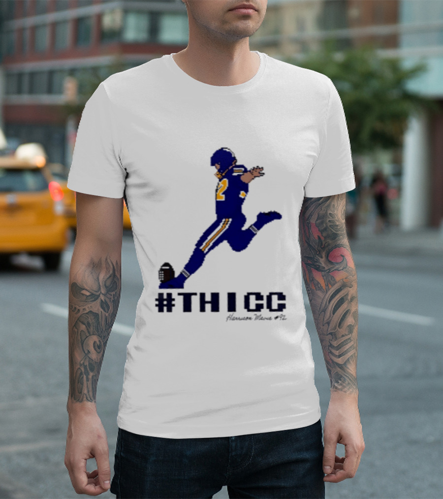 Harrison Mevis 92 Los Angeles Rams Thicc Kicker Football Pixel T-Shirt