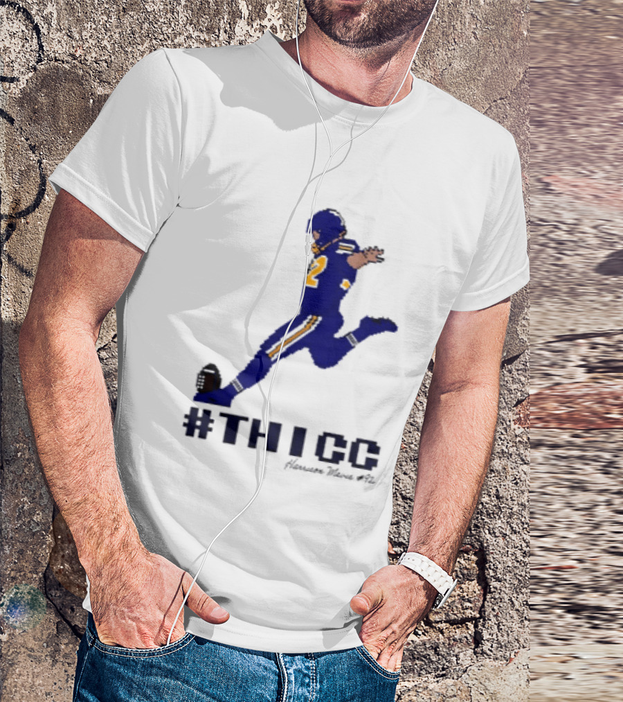 Harrison Mevis 92 Los Angeles Rams Thicc Kicker Football Pixel T-Shirt