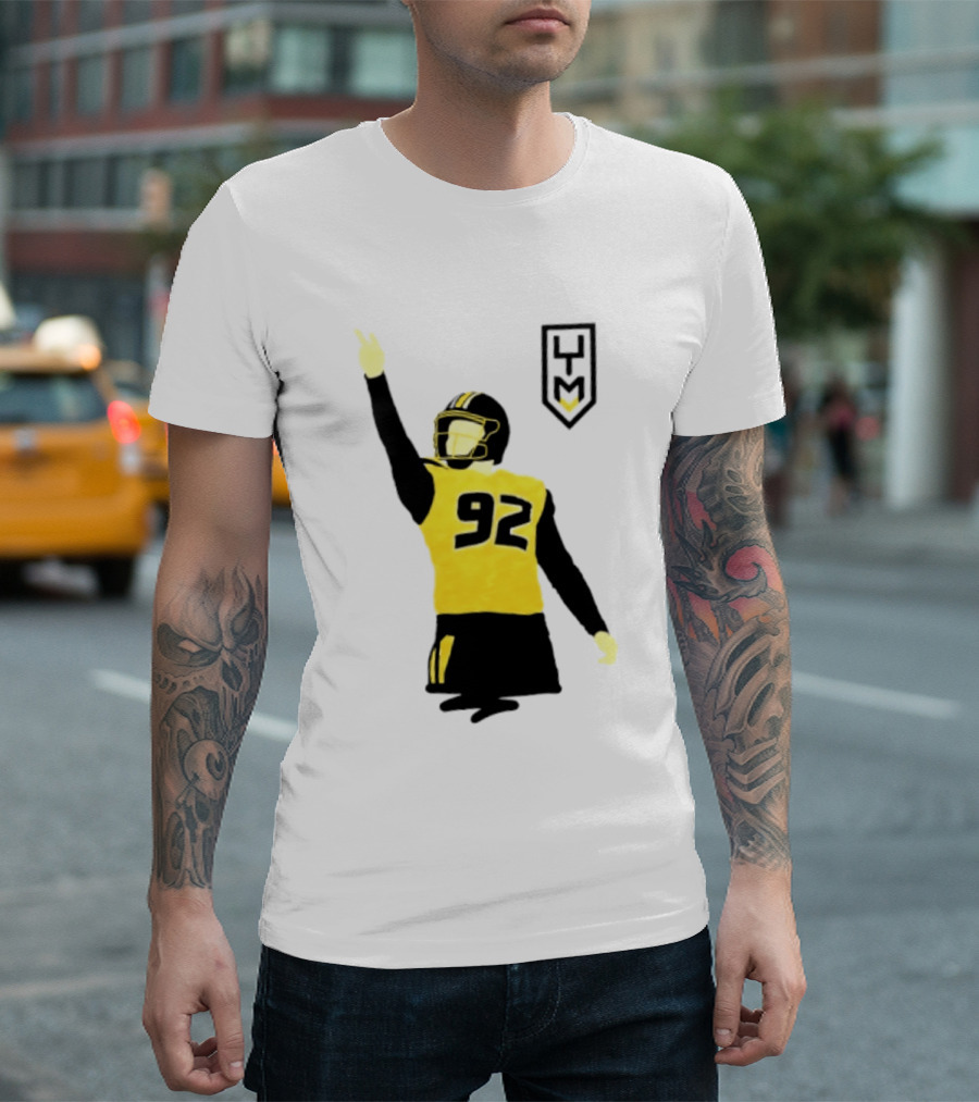 Harrison Mevis 92 Los Angeles Rams The Thiccer Kicker Football Player Quarterback Iconic Celebratory Pose T-Shirt