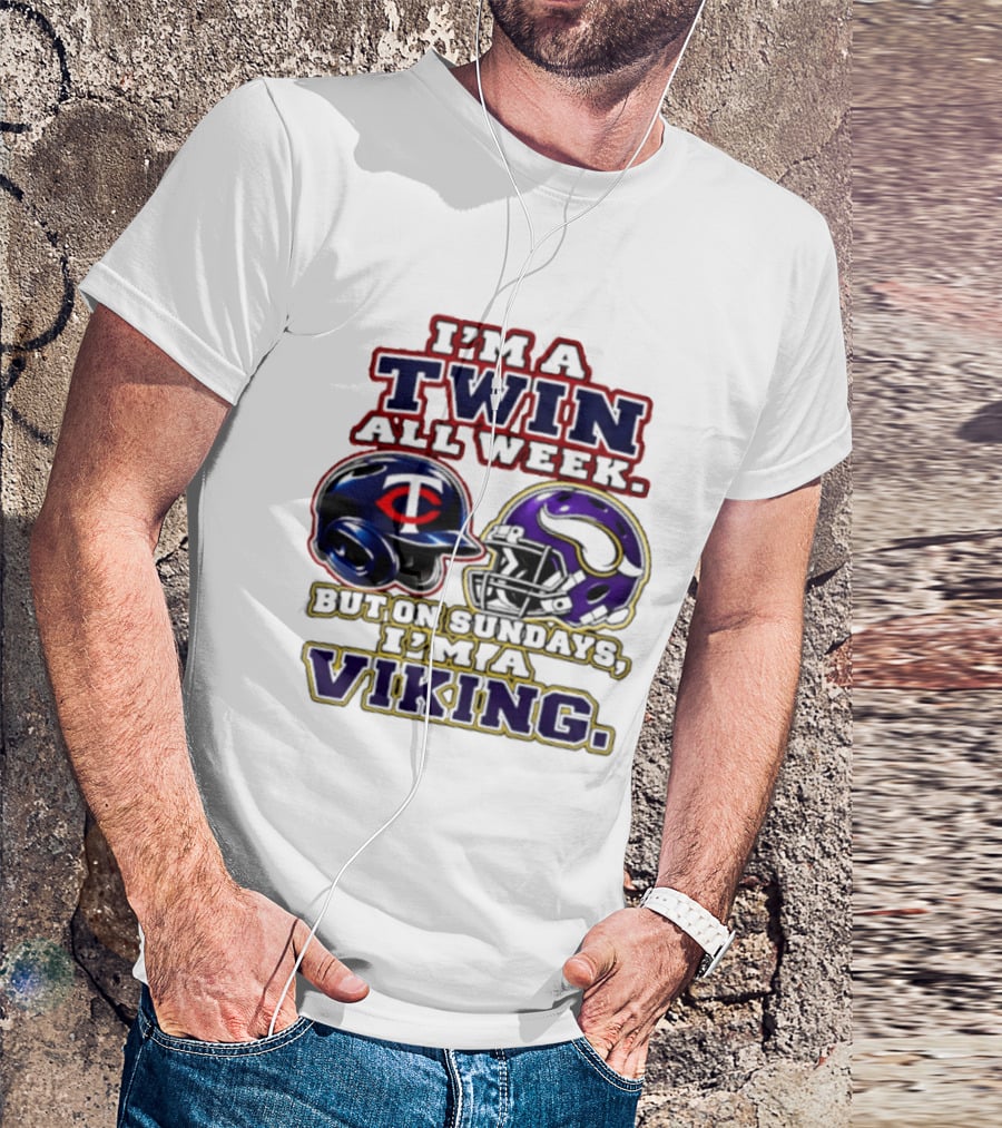 I'm A Twin All Week But On Sundays I'm A Viking T-Shirt