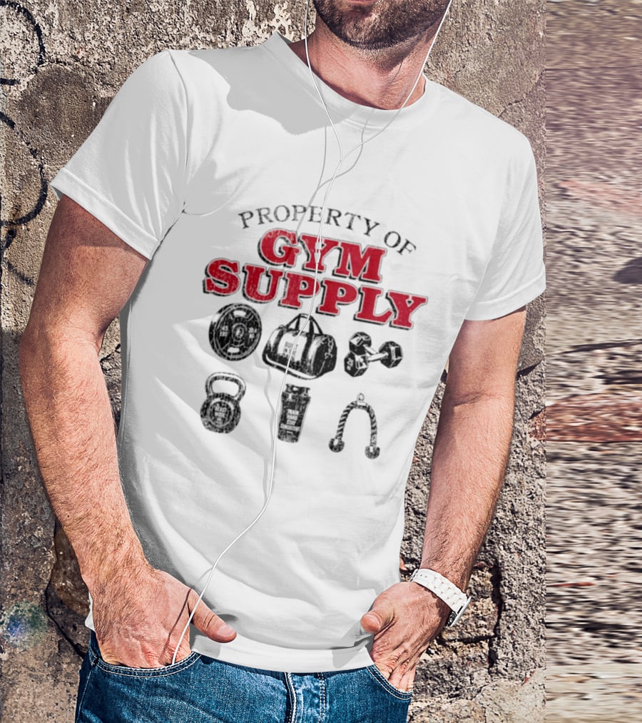 Property Of Gym Supply Built In The Dark Train Hard Stay Consistent Beast Mode On T-Shirt