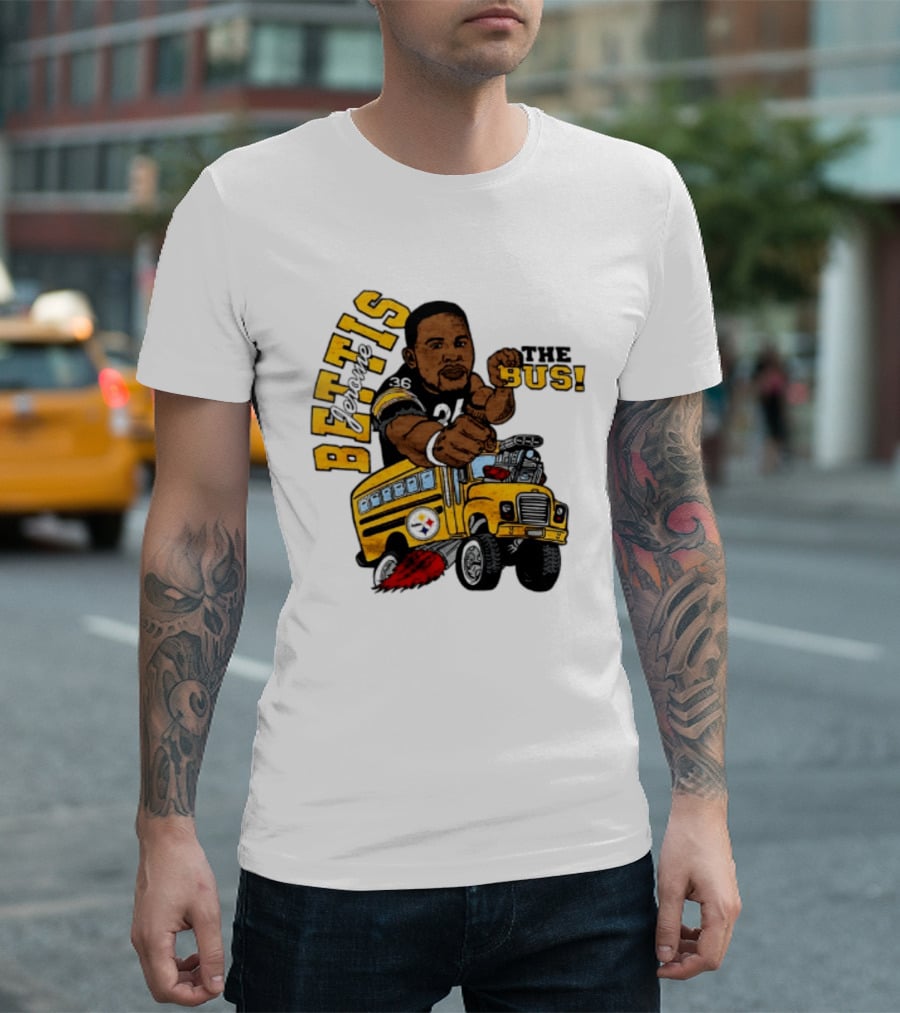 Pittsburgh Steelers Jerome Bettis The Bus Caricature Bettis The Bus T-Shirt