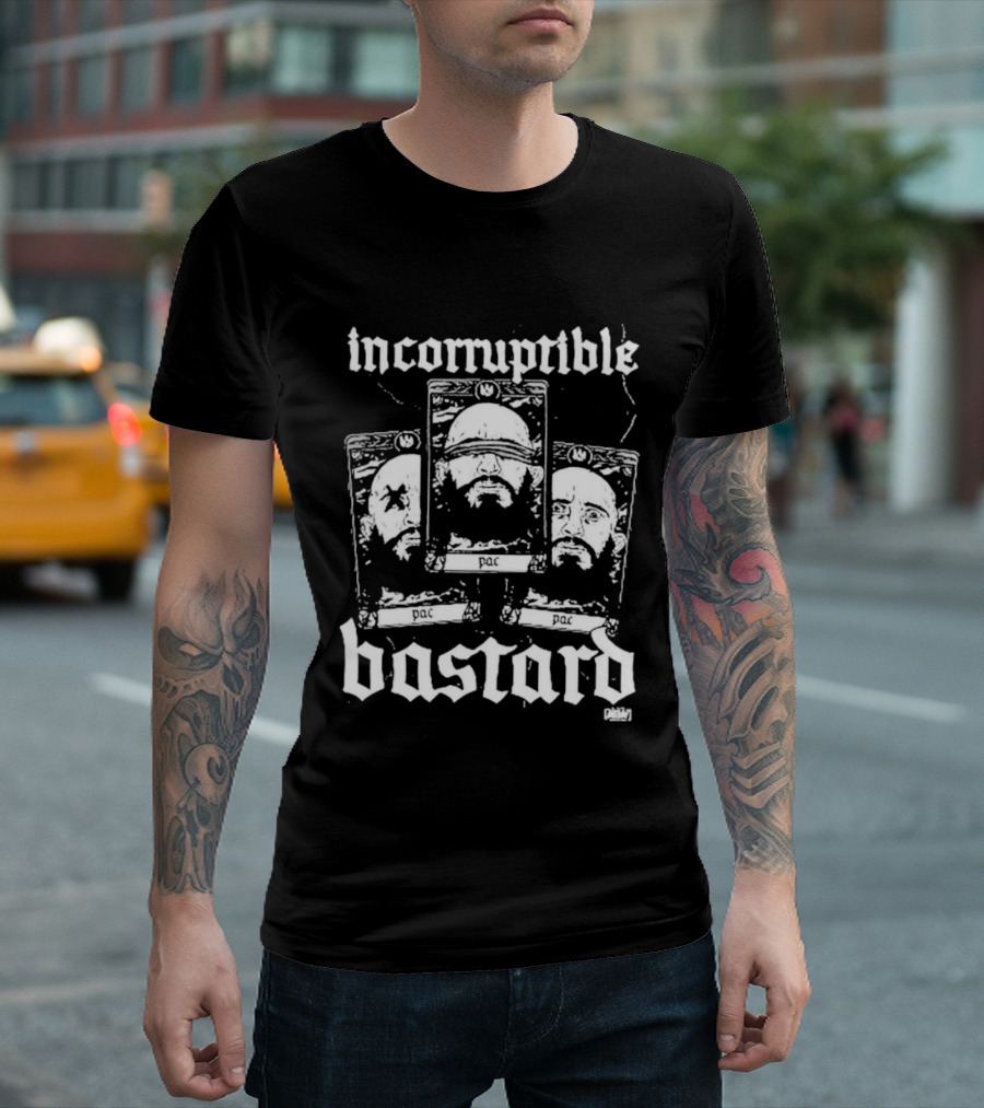 AEW PAC Incorruptible Bastard Tarot Cards Pro Wrestling Merchandise T-Shirt