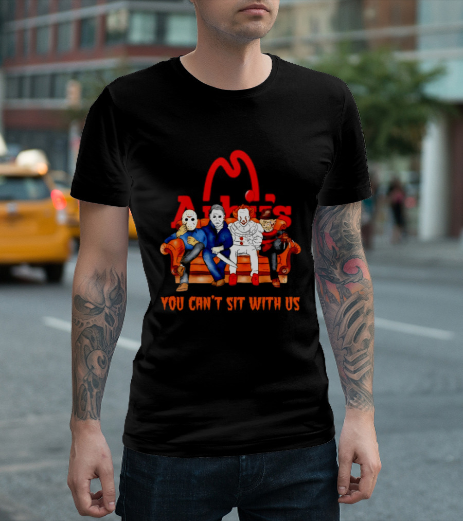 Arby's Horror Movie Friends Halloween 2026 You Can't Sit With Us T-Shirt