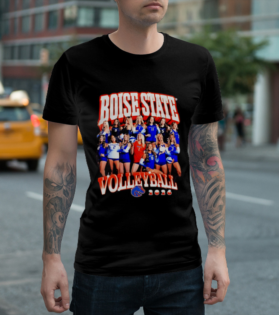 Boise State Volleyball 2026 NCAA Women's Team Collage T-Shirt