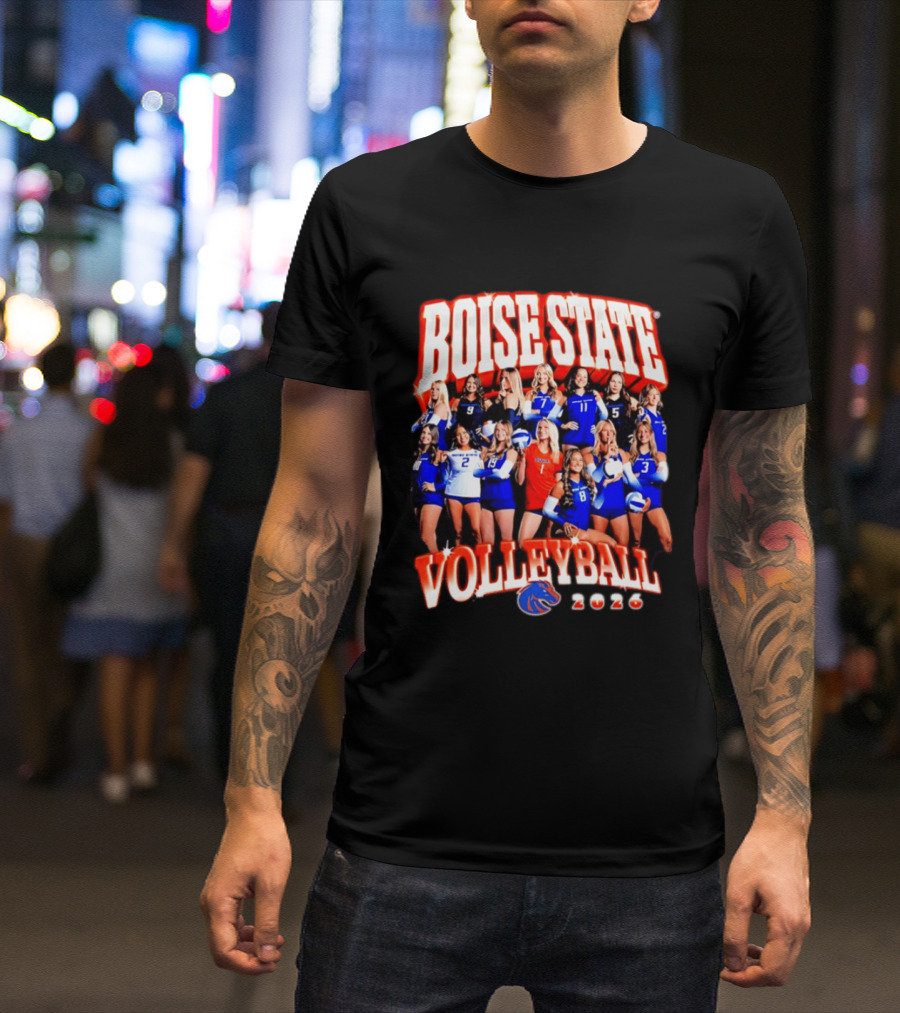 Boise State Volleyball 2026 NCAA Women's Team Collage T-Shirt