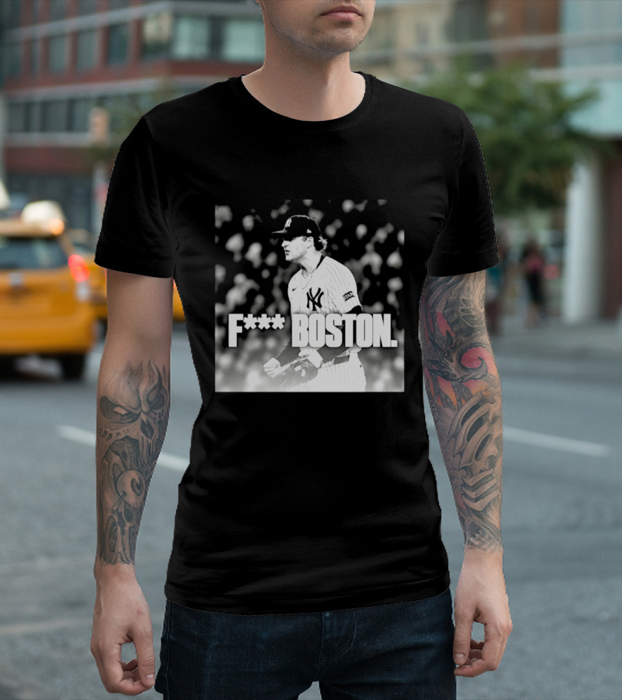 Cam Schlittler New York Yankees F*** Boston T-Shirt