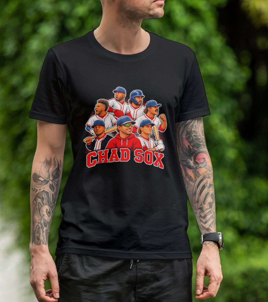 Chad Sox Boston Red Sox Team Collage Players T-Shirt
