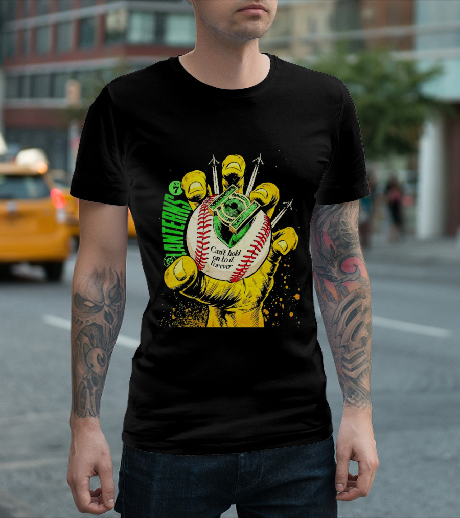 DC Comics Lanterns No 7 Can't Hold On To It Forever Baseball Glove T-Shirt