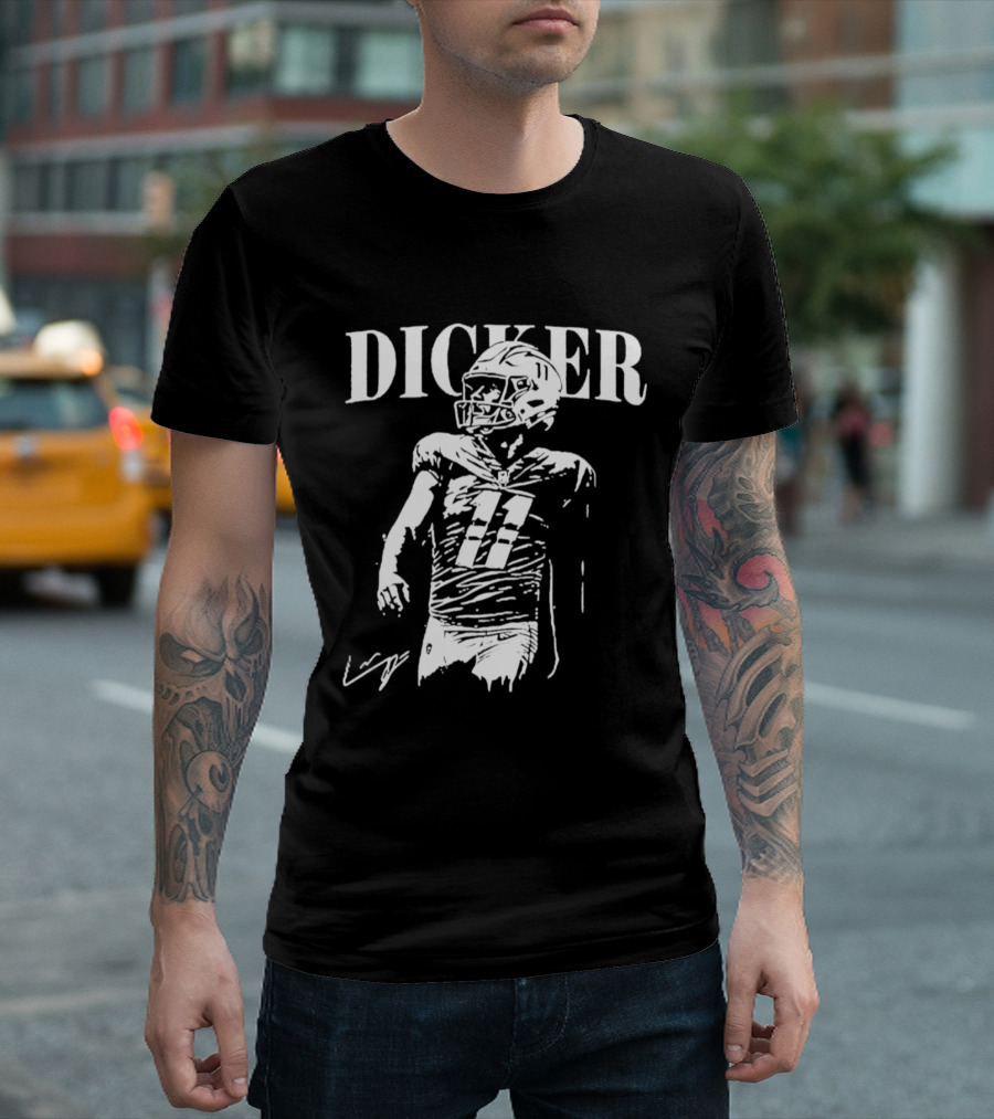 Dicker Football Quarterback Number 17 T-Shirt