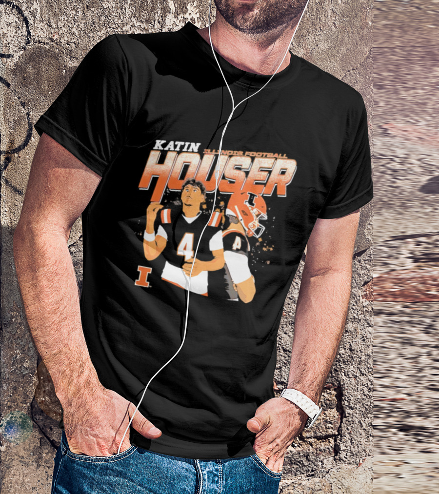 Katin Houser Illinois Fighting Illini Football T-Shirt