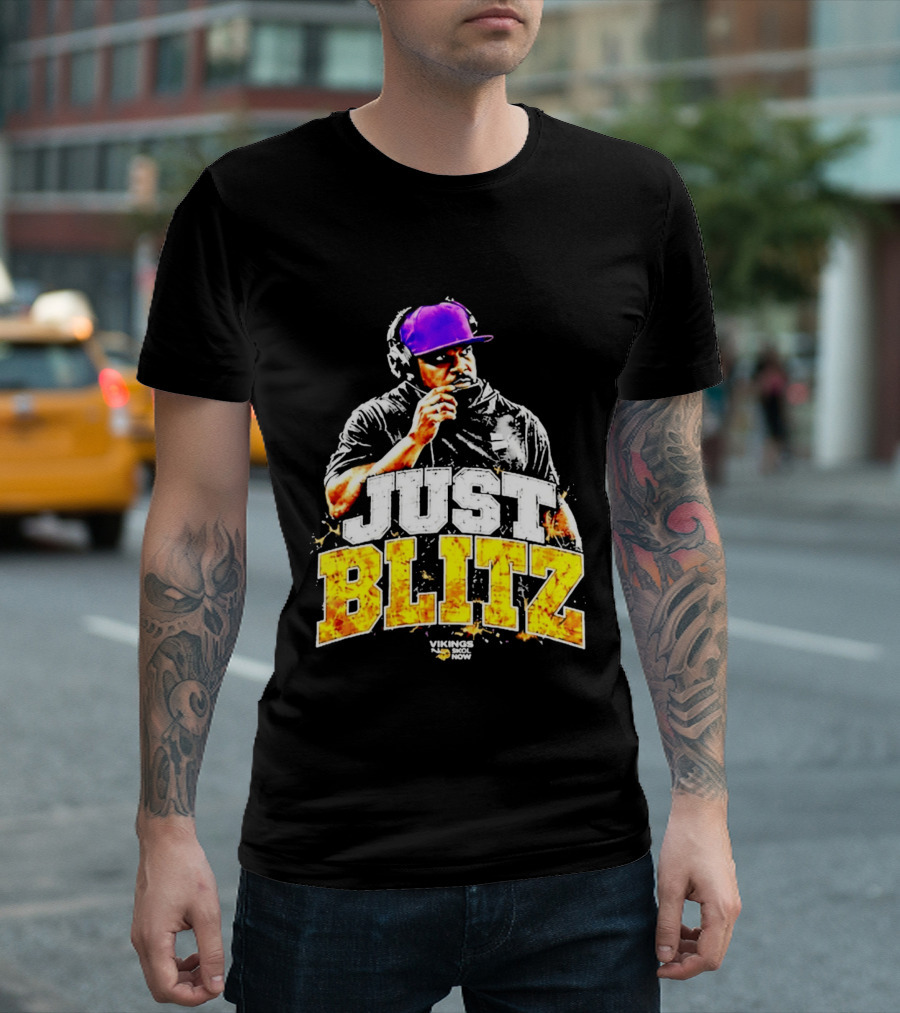 Just Blitz Football Coach Vikings Skol Now T-Shirt