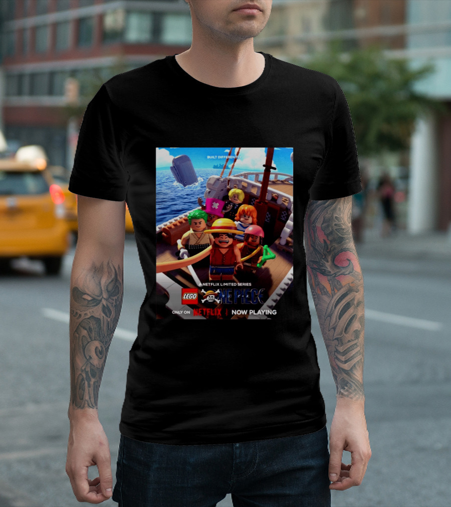 LEGO One Piece Netflix Limited Series Built Differently Now Playing T-Shirt