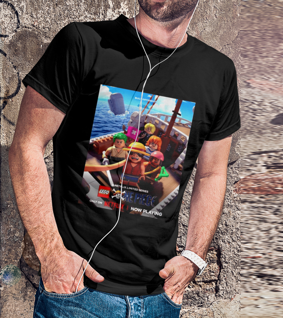LEGO One Piece Netflix Limited Series Built Differently Now Playing T-Shirt