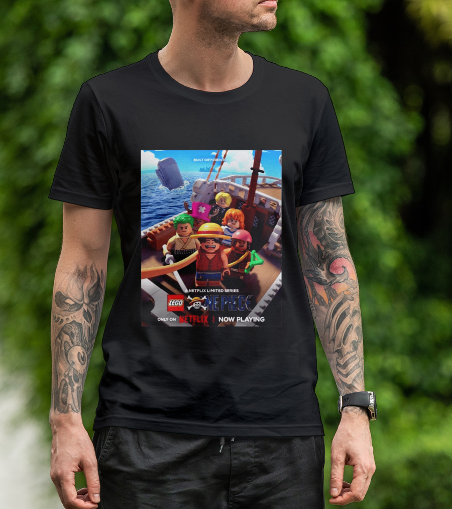 LEGO One Piece Netflix Limited Series Built Differently Now Playing T-Shirt