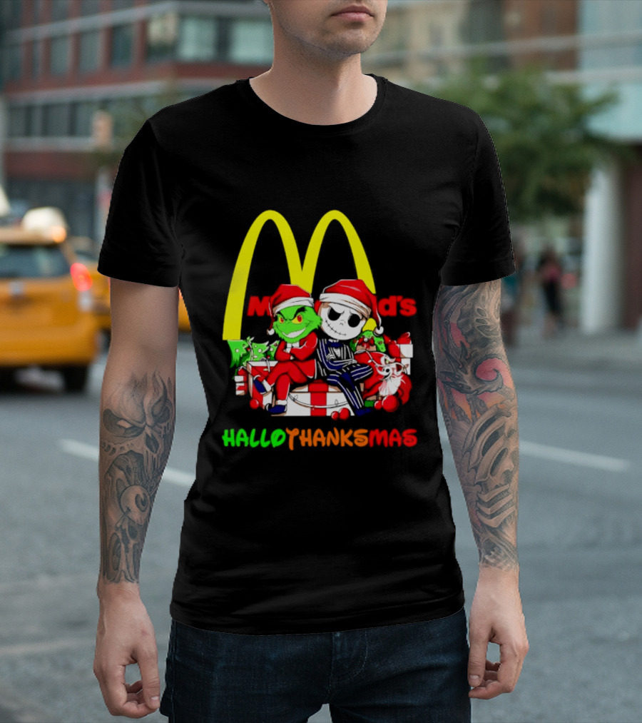 McDonald's Grinch Jack Skellington Hallothanksmas 2026 T-Shirt