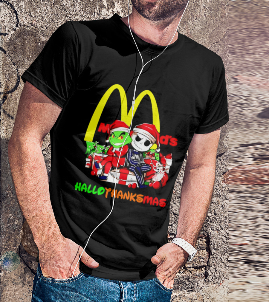 McDonald's Grinch Jack Skellington Hallothanksmas 2026 T-Shirt