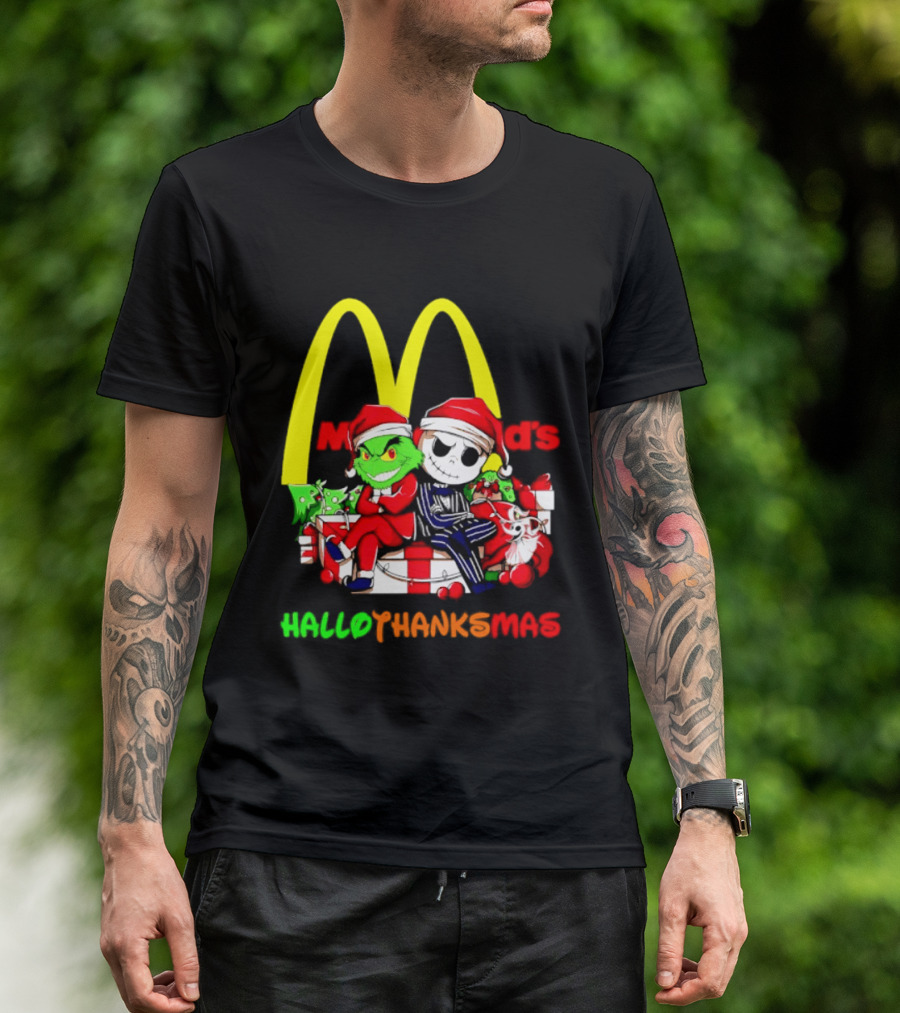 McDonald's Grinch Jack Skellington Hallothanksmas 2026 T-Shirt
