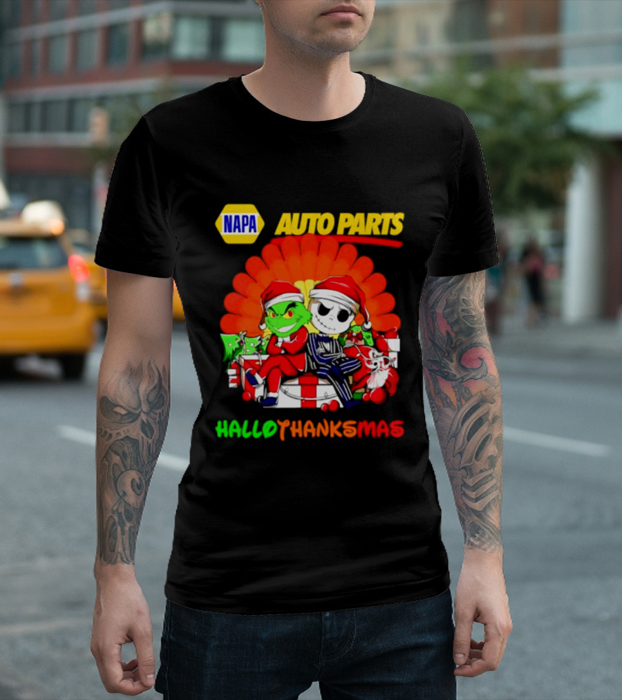 Napa Auto Parts Grinch Jack Skellington Hallothanksmas 2026 T-Shirt