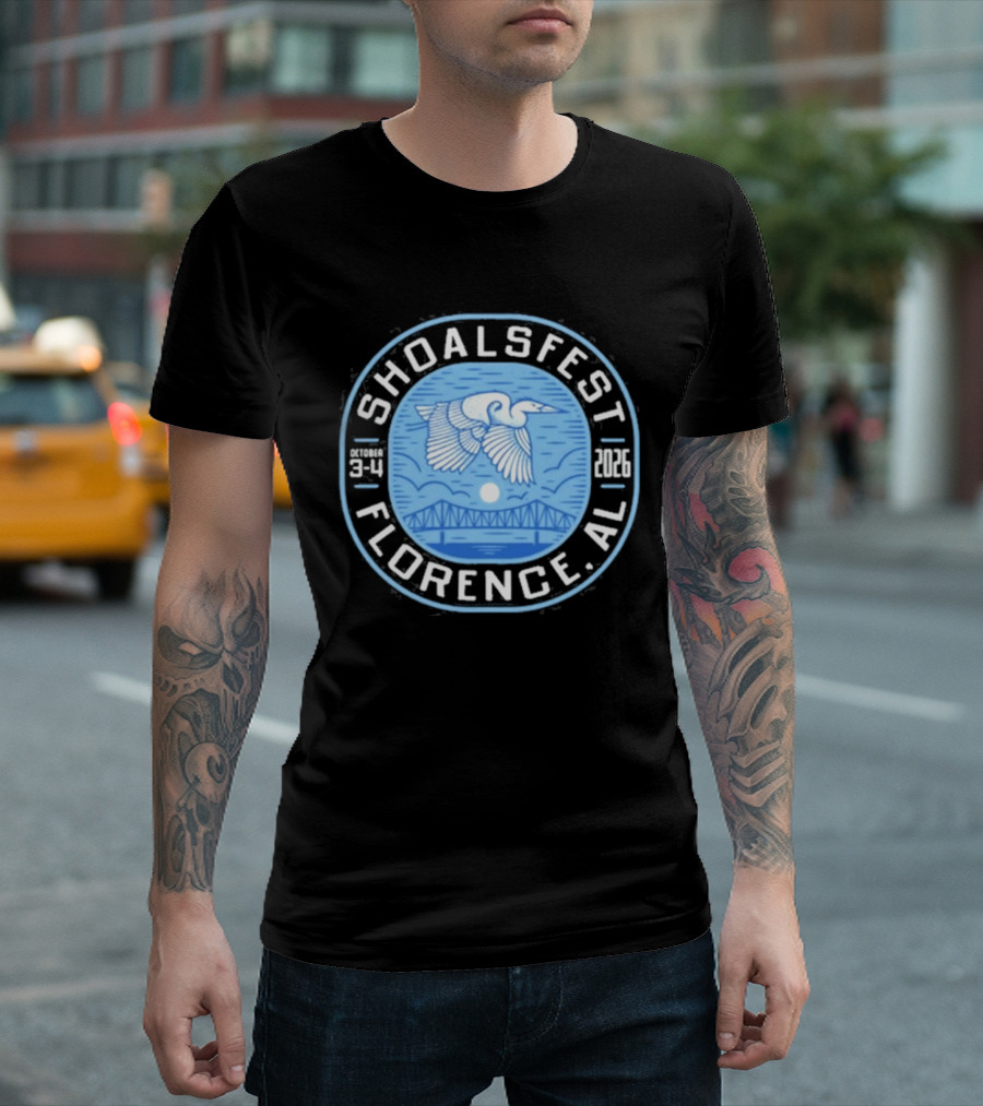ShoalsFest 2026 Florence Alabama McFarland Park October 3 Bird And Bridge T-Shirt