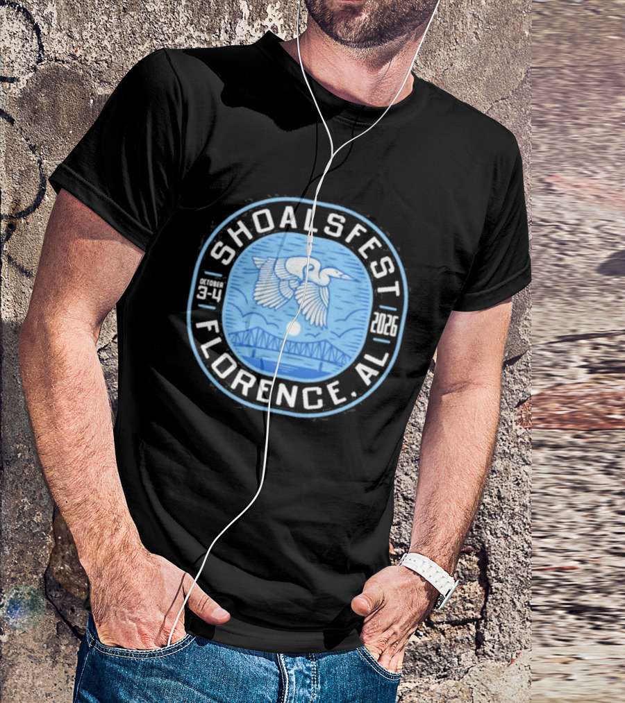 ShoalsFest 2026 Florence Alabama McFarland Park October 3 Bird And Bridge T-Shirt