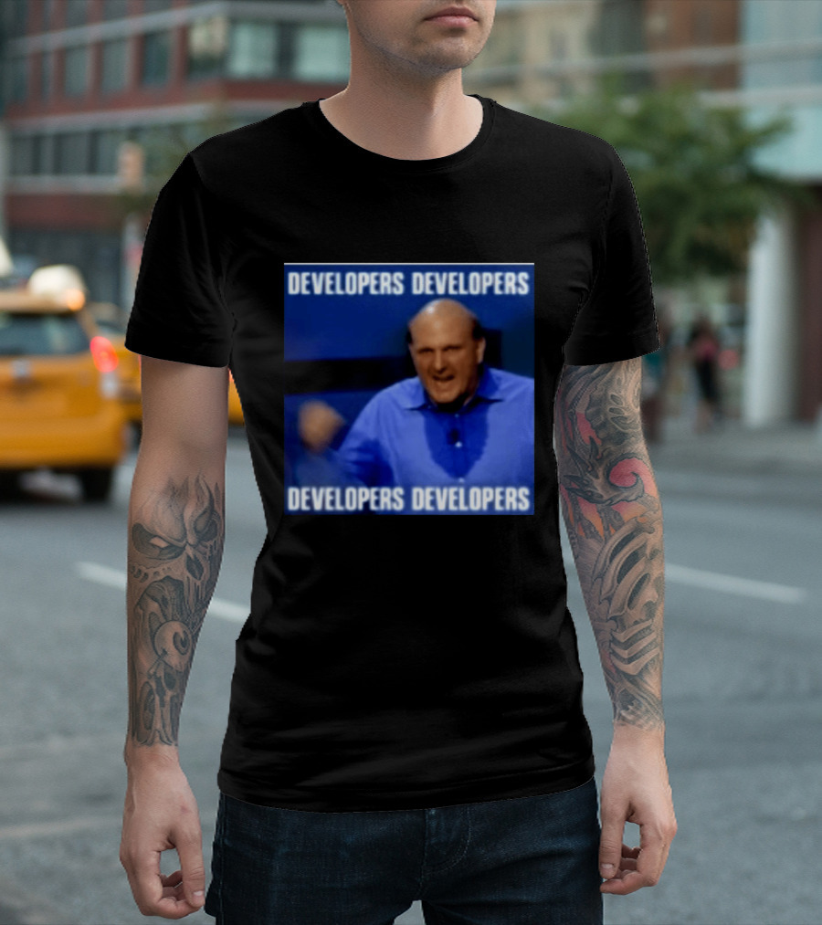 Developers Developers Developers Developers Steve Ballmer X4 T-Shirt