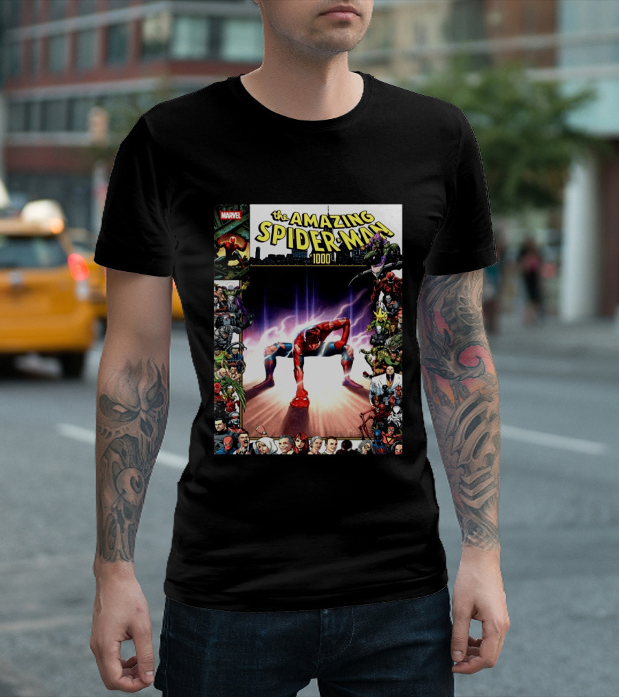 The Amazing Spider Man 1000 Cover Marvel Crossover Featuring Iconic Heroes And Villains T-Shirt