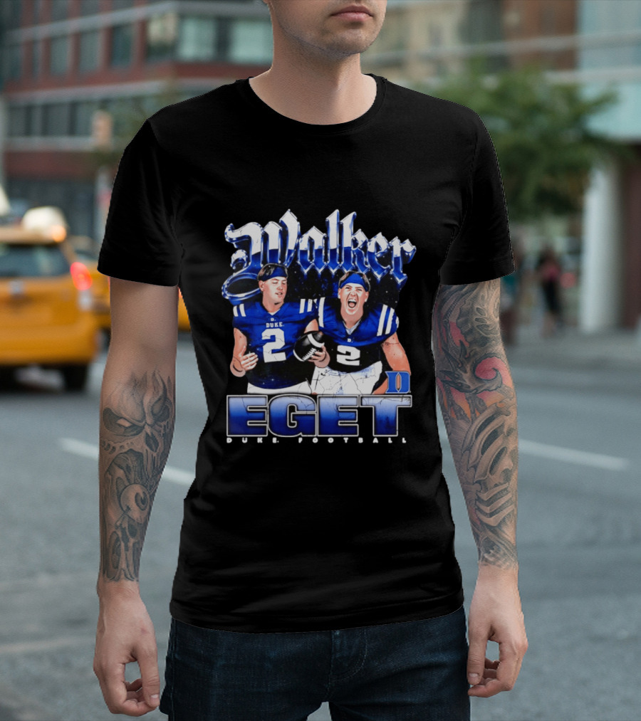 Walker Eget Duke Blue Devils Football 90s T-Shirt