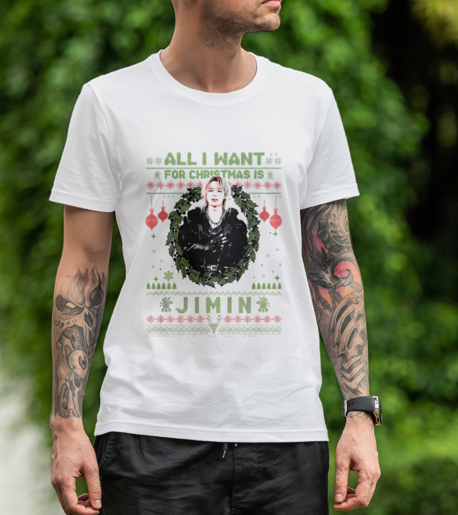 All I Want For Christmas Is Jimin BTS Ugly Christmas T-Shirt