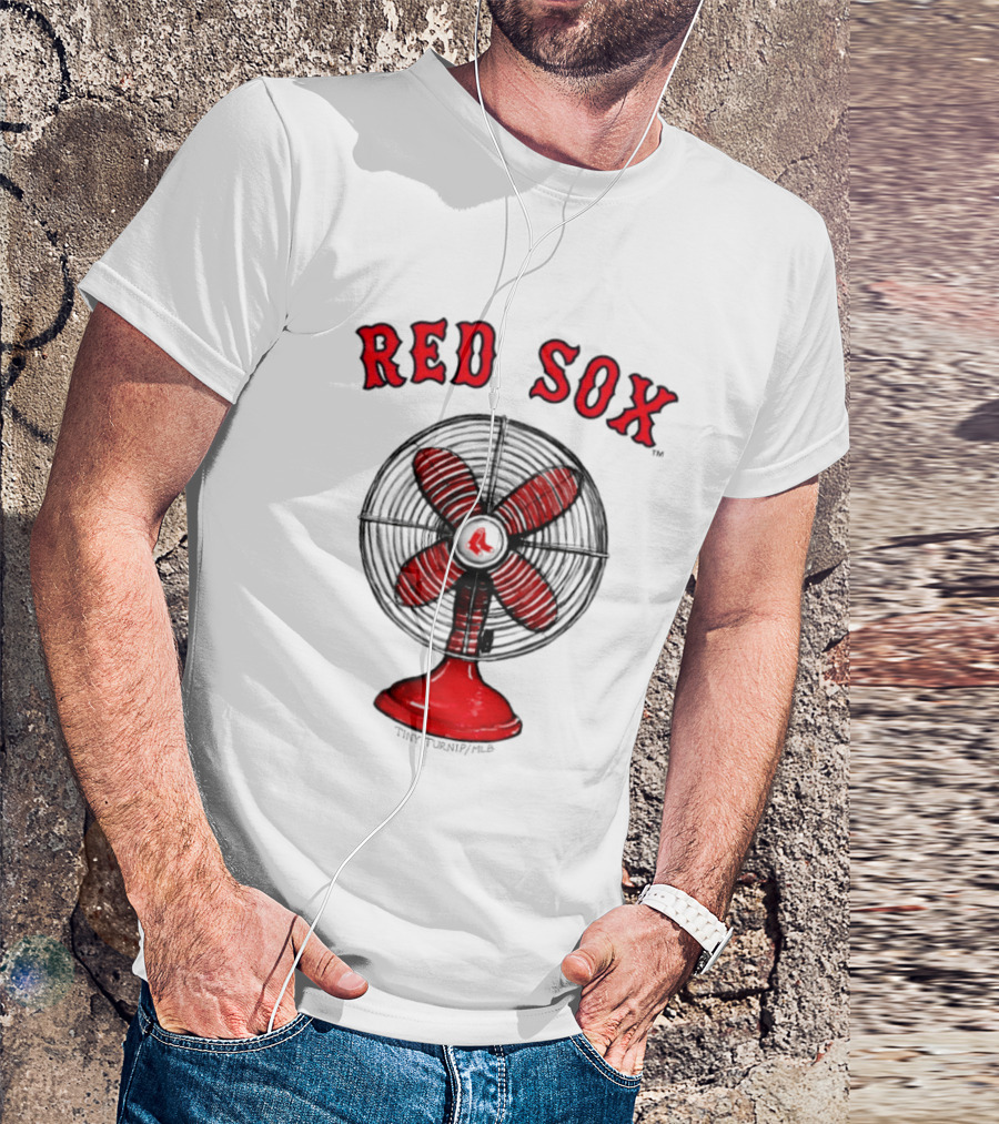 Red Sox Baseball Vintage Fan Art Tiny Turnip T-Shirt