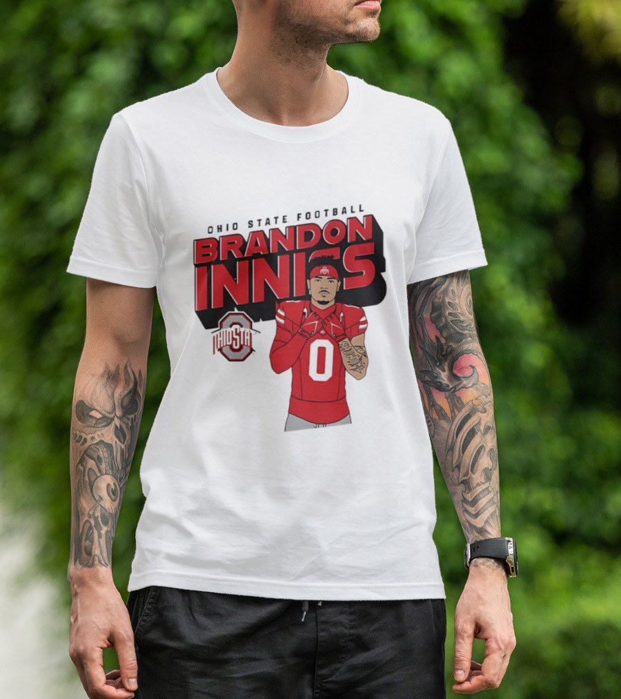 Ohio State Football Brandon Inniss Number 0 Ohio State T-Shirt