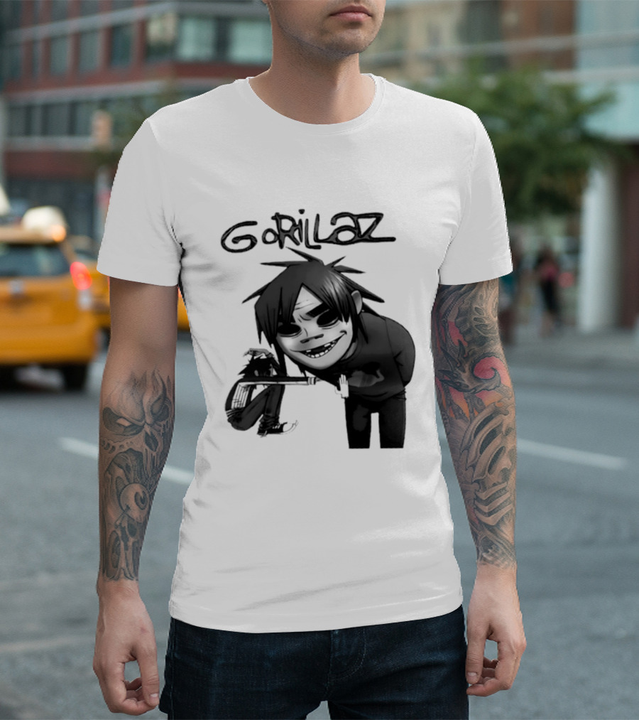 Gorillaz Band Damon Albarn Jamie Hewlett Character Art Alternative Rock T-Shirt