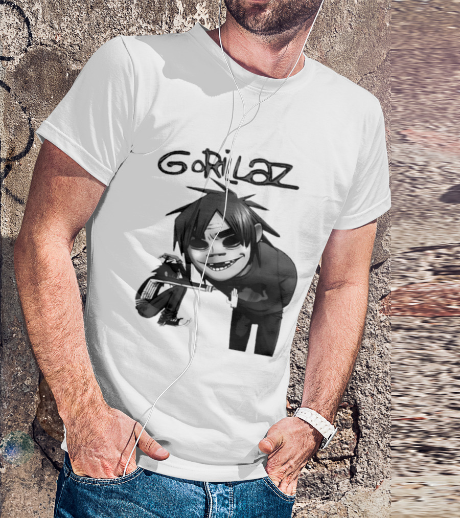 Gorillaz Band Damon Albarn Jamie Hewlett Character Art Alternative Rock T-Shirt
