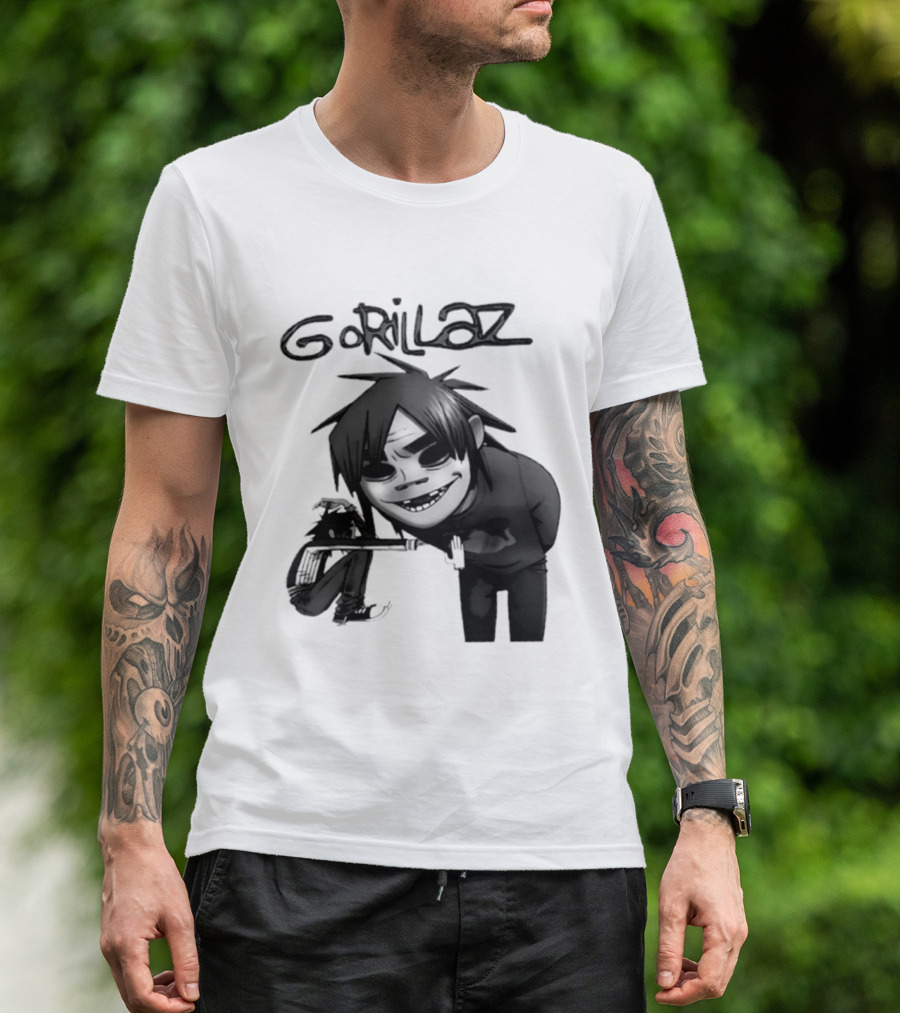 Gorillaz Band Damon Albarn Jamie Hewlett Character Art Alternative Rock T-Shirt
