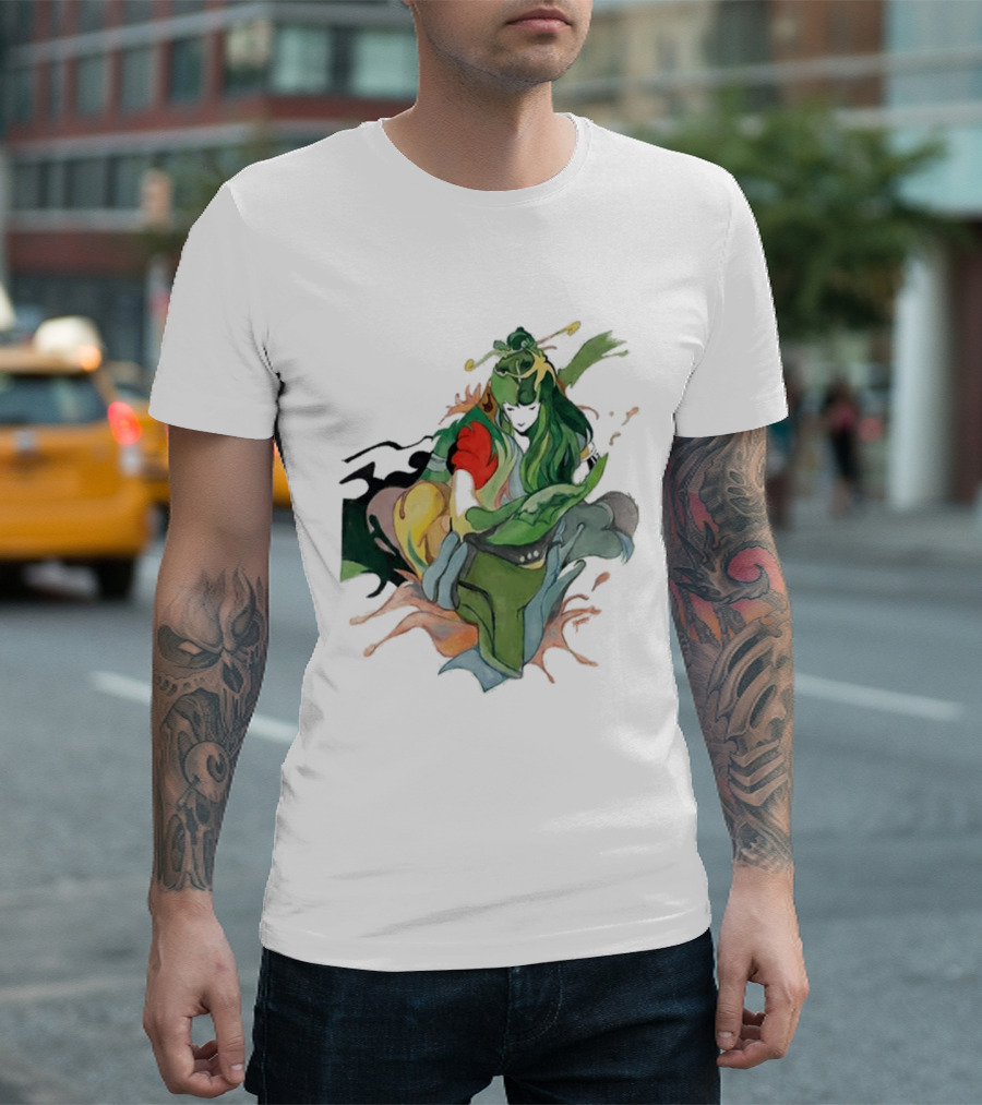 Hand Painted Nujabes Abstract Art Colorful Brushstrokes T-Shirt