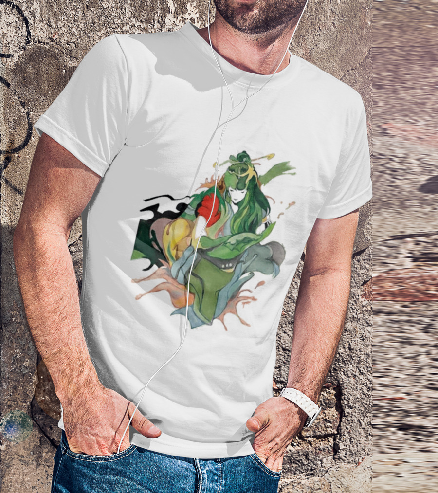 Hand Painted Nujabes Abstract Art Colorful Brushstrokes T-Shirt
