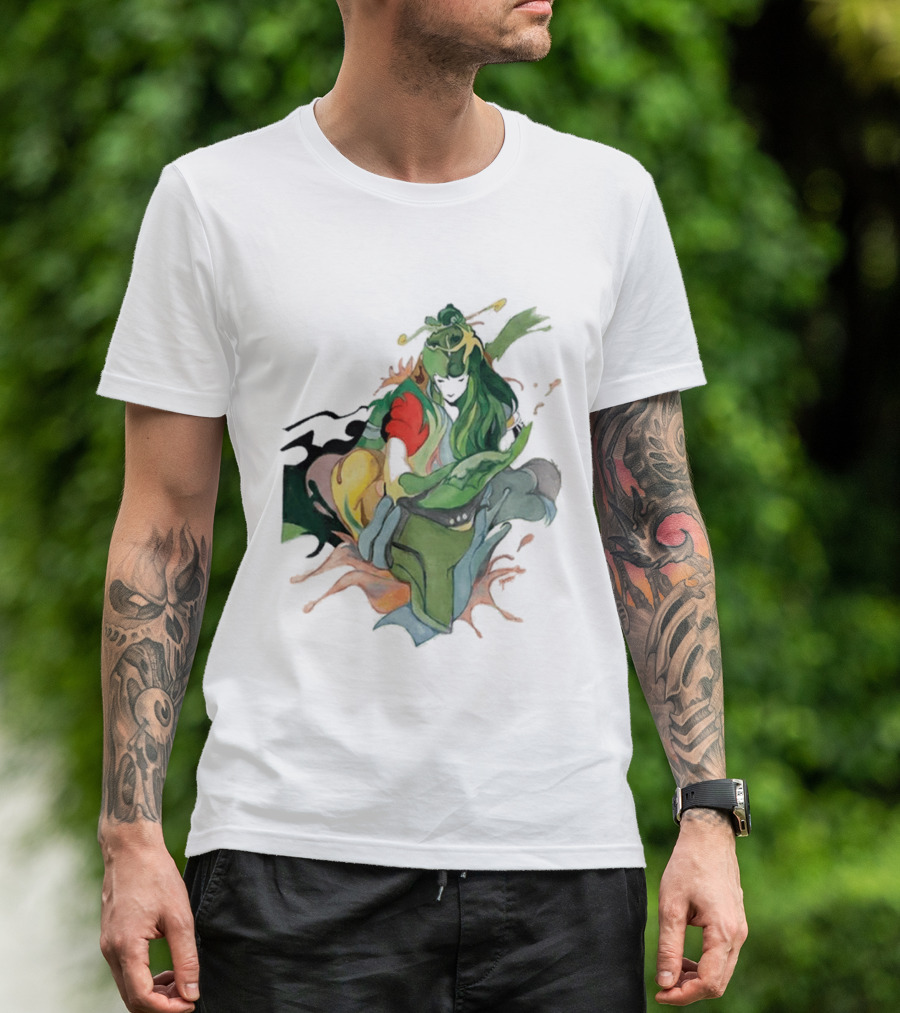 Hand Painted Nujabes Abstract Art Colorful Brushstrokes T-Shirt