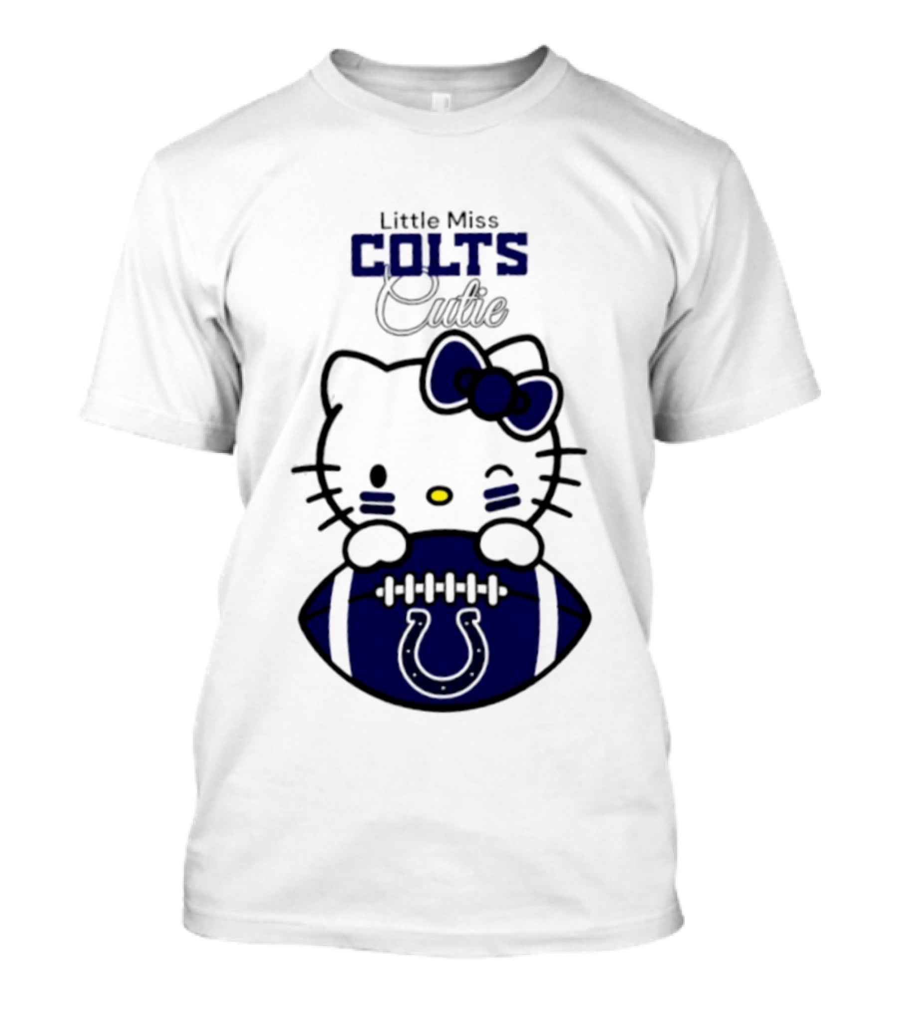 Indianapolis Colts X Hello Kitty Little Miss Colts Cutie Football 2026 Season T-Shirt